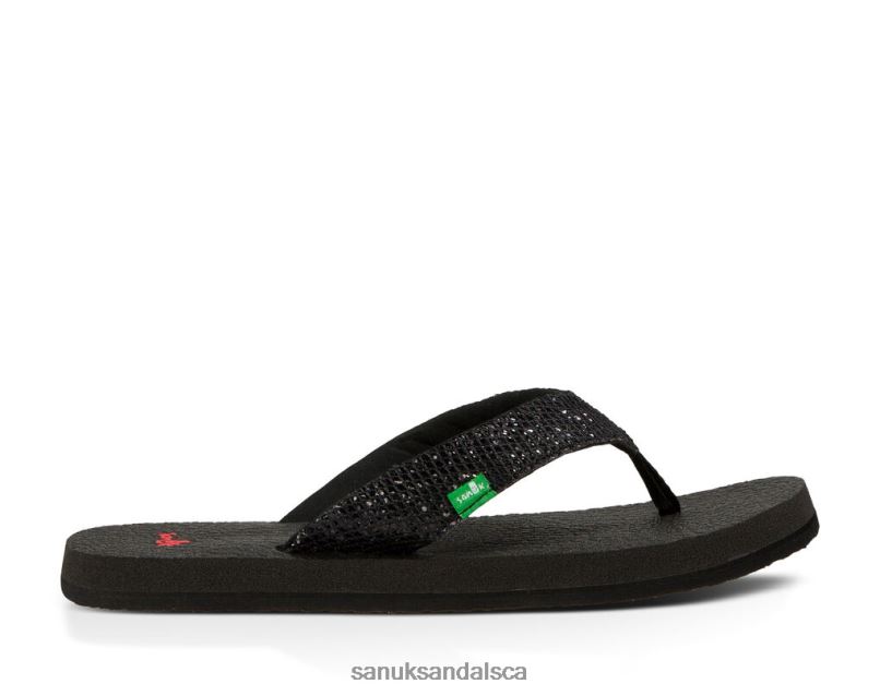 Sanuk V42F8233 Black Yoga Glitter