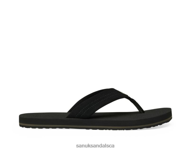 Sanuk V42F8192 Black Beer Cozy Stacker Suede