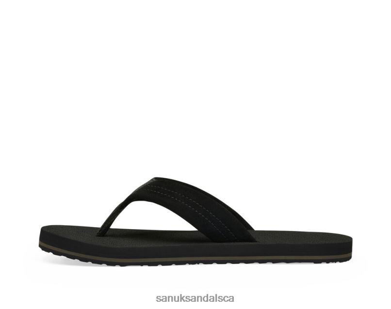 Sanuk V42F8192 Black Beer Cozy Stacker Suede