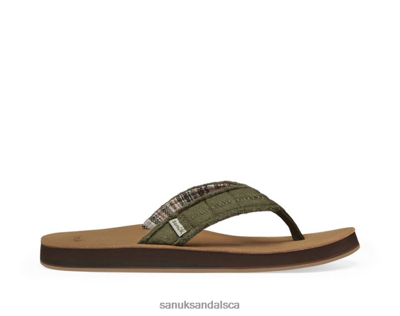 Sanuk V42F8204 Dark Olive Fraid Not St