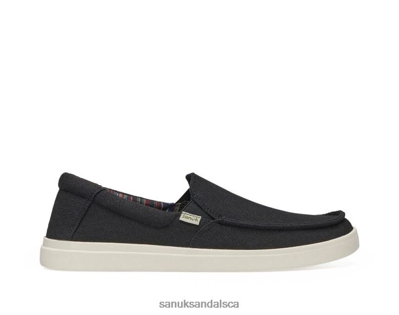Sanuk V42F8134 Black Sideline 2 Hemp