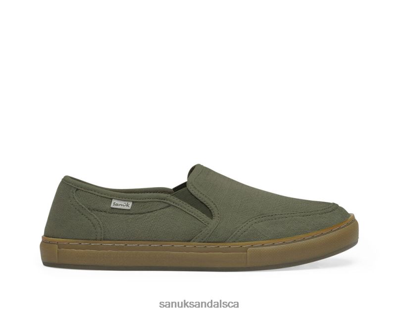 Sanuk V42F8135 Washed Dark Olive Tideline Hemp