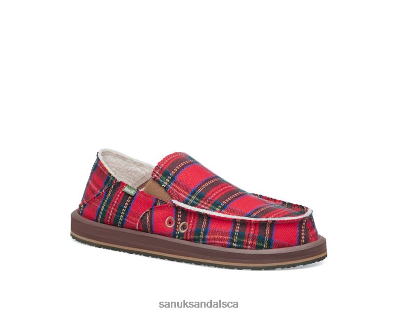 Sanuk V42F8158 Red Multi Vagabond St Plaid Chill