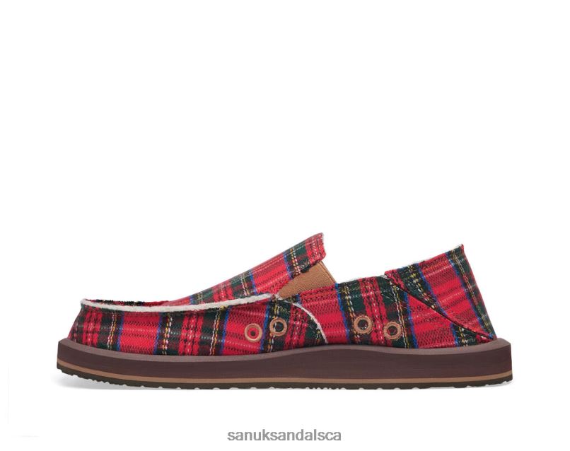 Sanuk V42F8158 Red Multi Vagabond St Plaid Chill