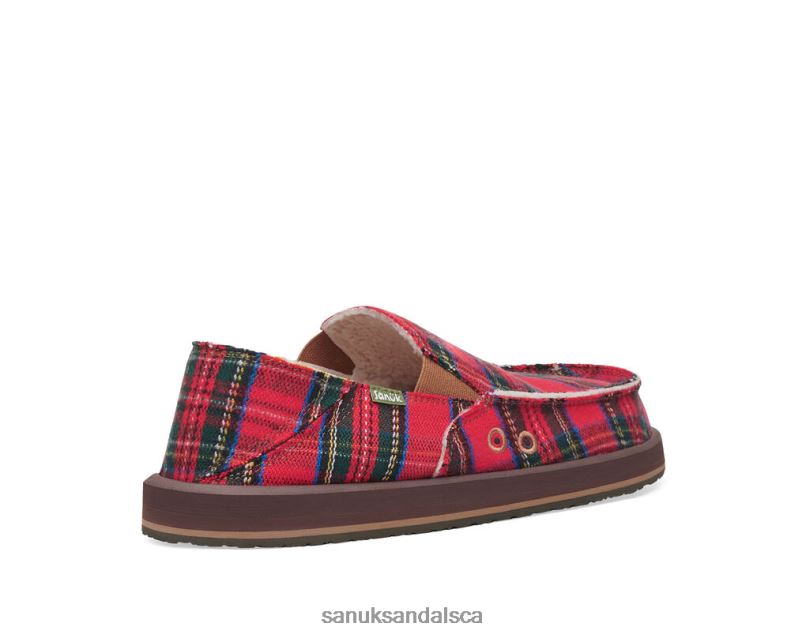 Sanuk V42F8158 Red Multi Vagabond St Plaid Chill