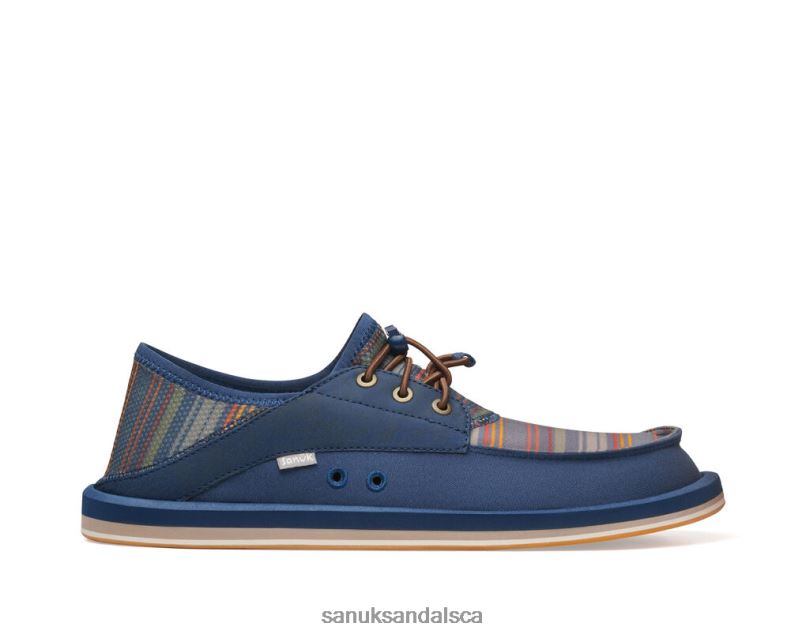 Sanuk V42F8214 Navy Coastal Stripe Boatie St Print