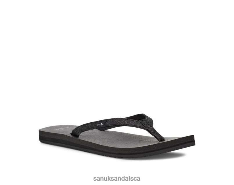 Sanuk V42F864 Black Sparkle Yoga Joy Sparkle