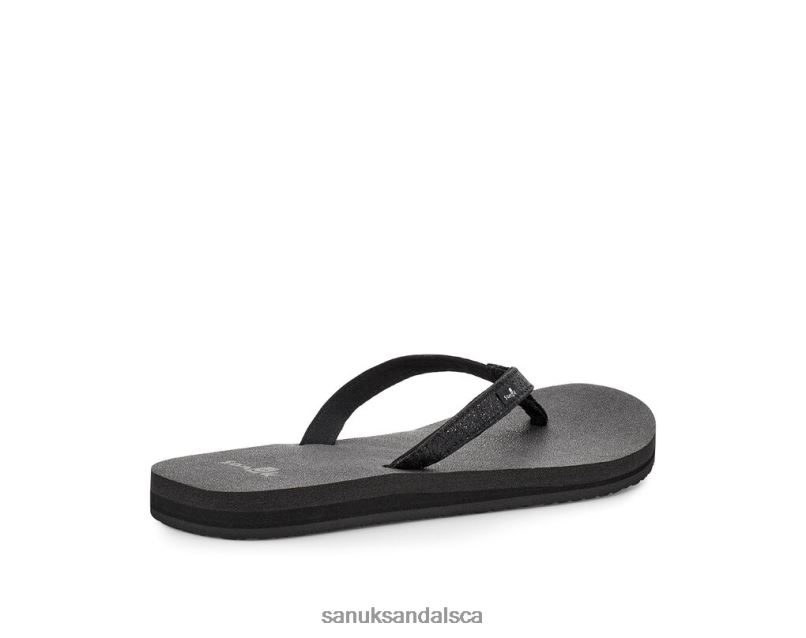 Sanuk V42F864 Black Sparkle Yoga Joy Sparkle