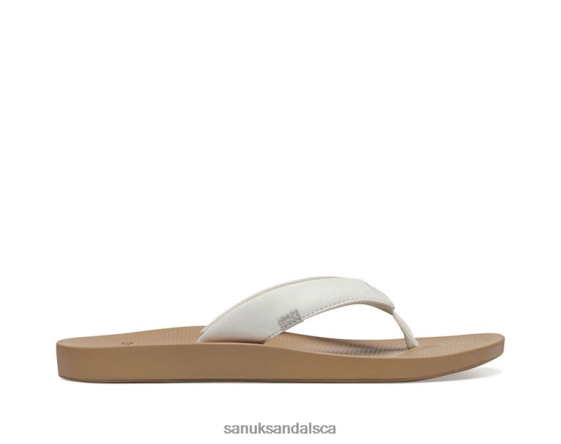 Sanuk V42F867 White/Tan Cosmic Yoga Mat(Synthetic) White-Tan