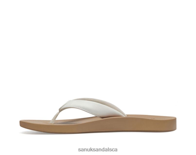 Sanuk V42F867 White/Tan Cosmic Yoga Mat(Synthetic) White-Tan