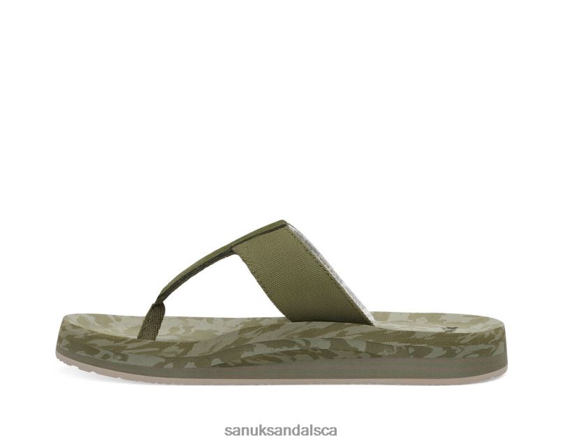 Sanuk V42F874 Dark Olive Islay St Plus Stripe