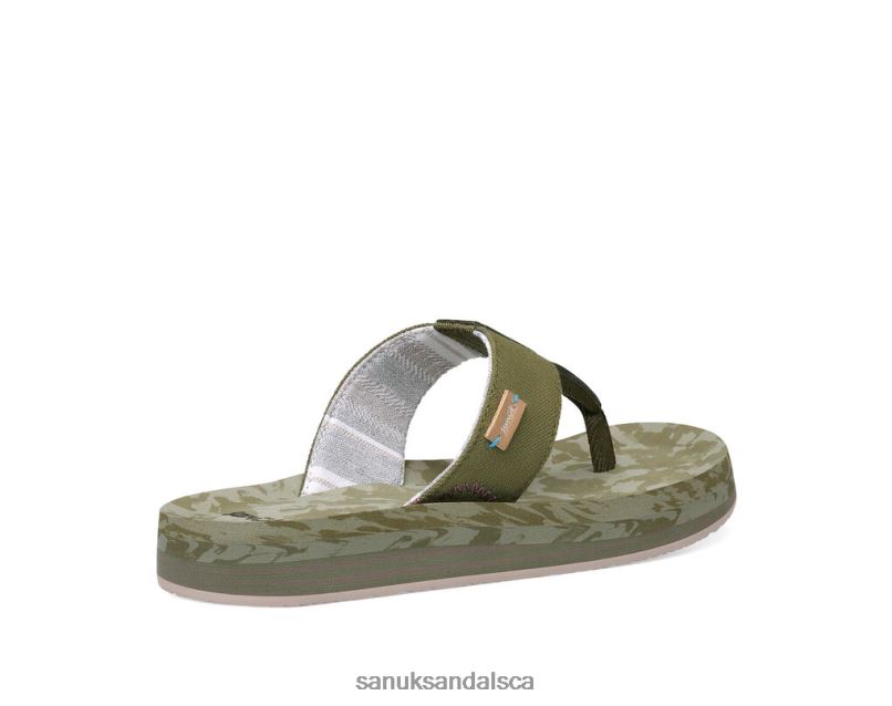 Sanuk V42F874 Dark Olive Islay St Plus Stripe