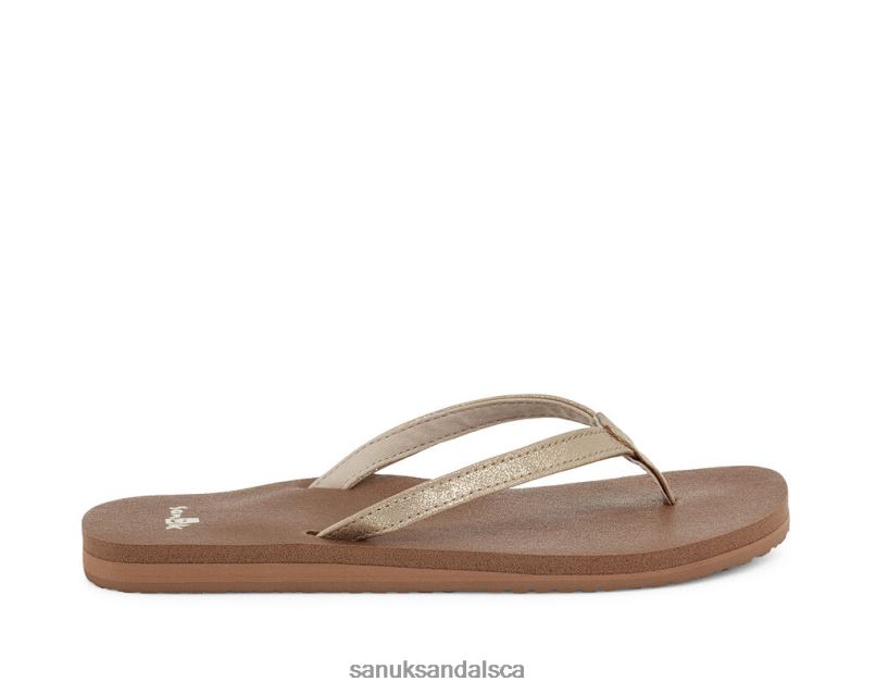 Sanuk V42F876 Champagne Yoga Joy Shimmer Metallic