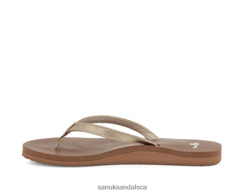 Sanuk V42F876 Champagne Yoga Joy Shimmer Metallic