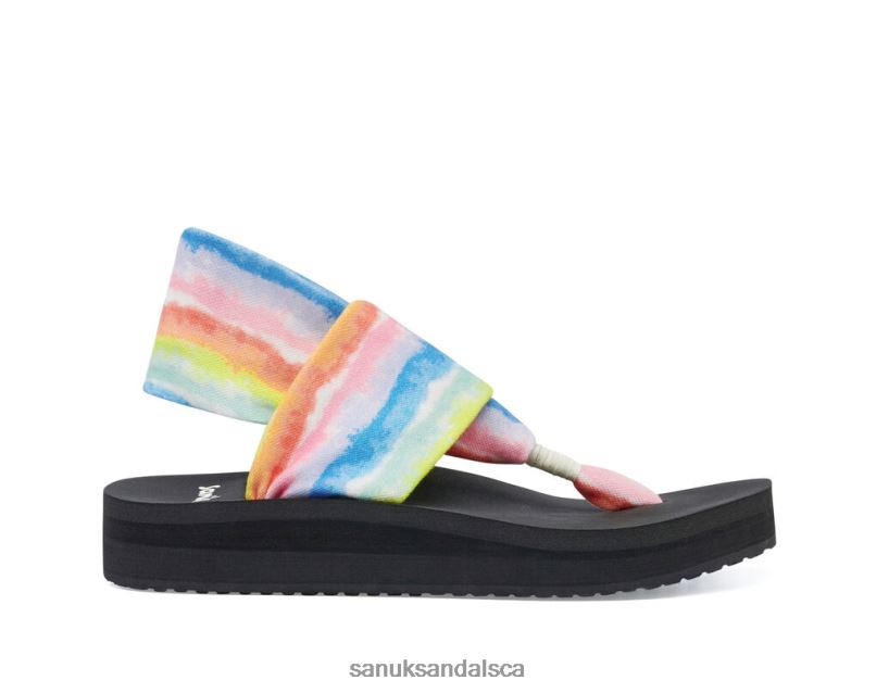 Sanuk V42F8101 Rainbow Sling St Midform Tie Dye