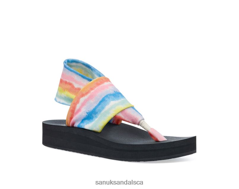 Sanuk V42F8101 Rainbow Sling St Midform Tie Dye