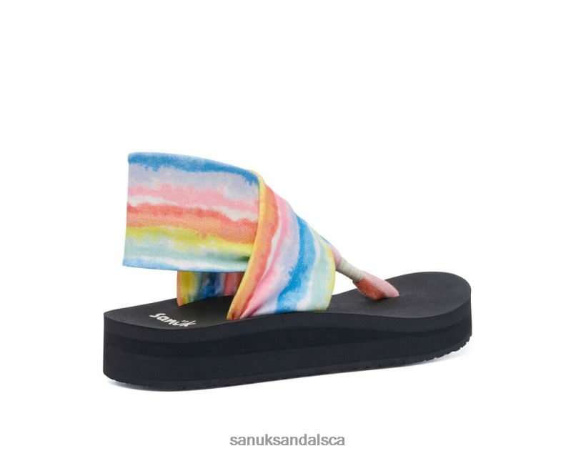 Sanuk V42F8101 Rainbow Sling St Midform Tie Dye