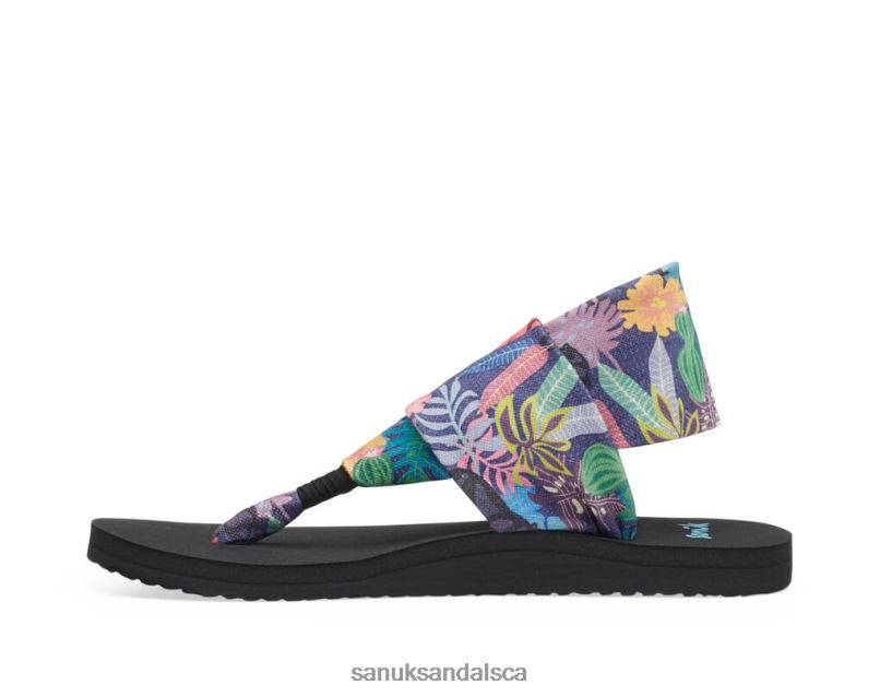Sanuk V42F8103 Black Multi Sling St Tropical Jaguar