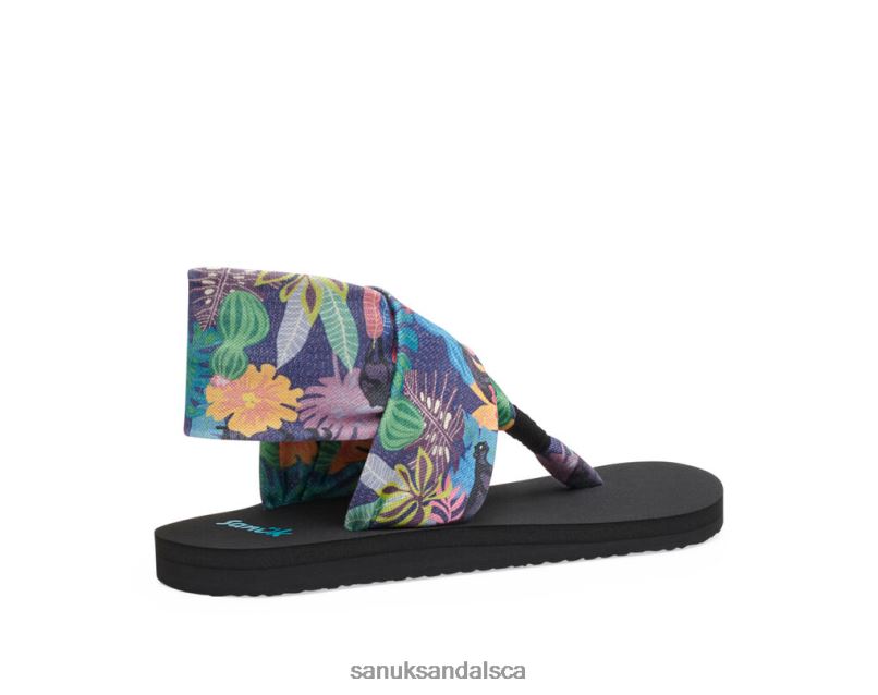 Sanuk V42F8103 Black Multi Sling St Tropical Jaguar