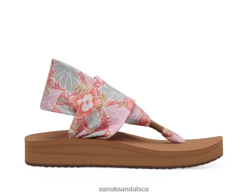Sanuk V42F8104 Pink Multi Sling St Midform Hibiscus