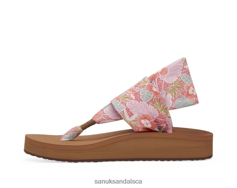 Sanuk V42F8104 Pink Multi Sling St Midform Hibiscus