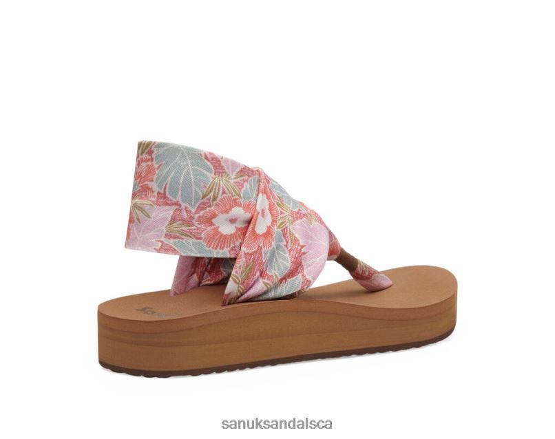 Sanuk V42F8104 Pink Multi Sling St Midform Hibiscus