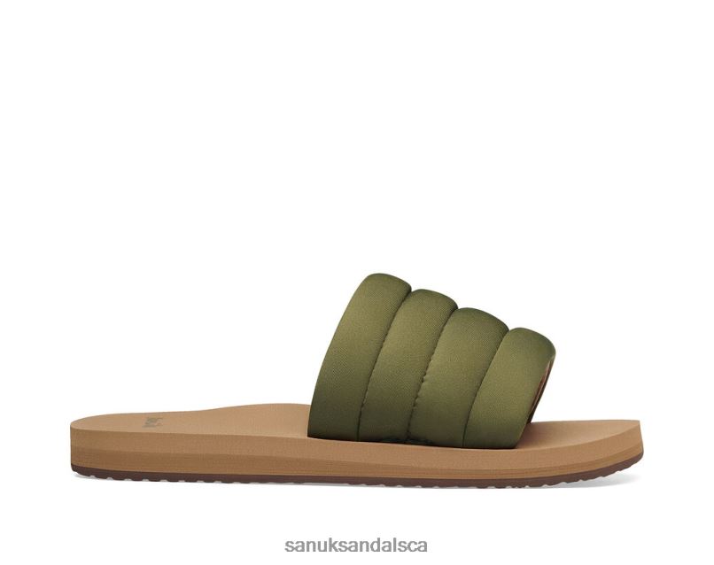 Sanuk V42F885 Dark Olive Puff N Slide St