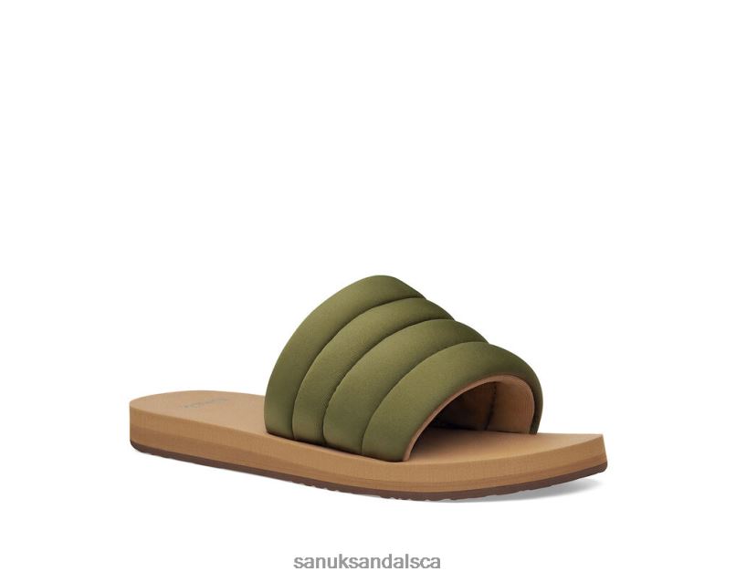 Sanuk V42F885 Dark Olive Puff N Slide St