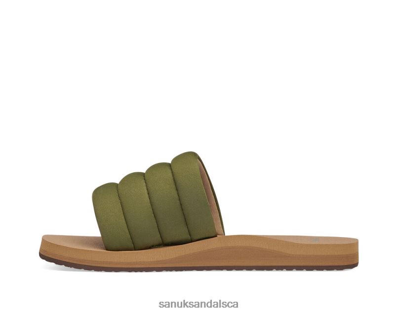 Sanuk V42F885 Dark Olive Puff N Slide St
