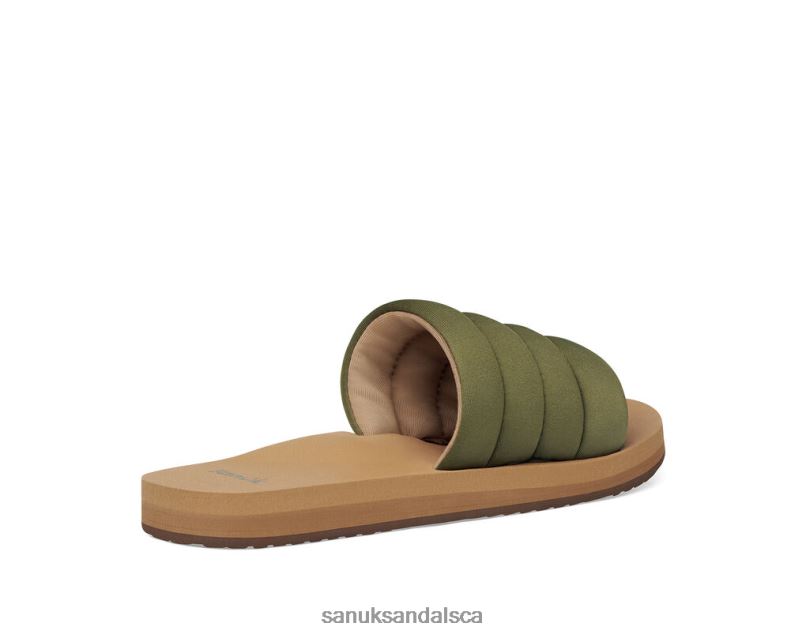 Sanuk V42F885 Dark Olive Puff N Slide St