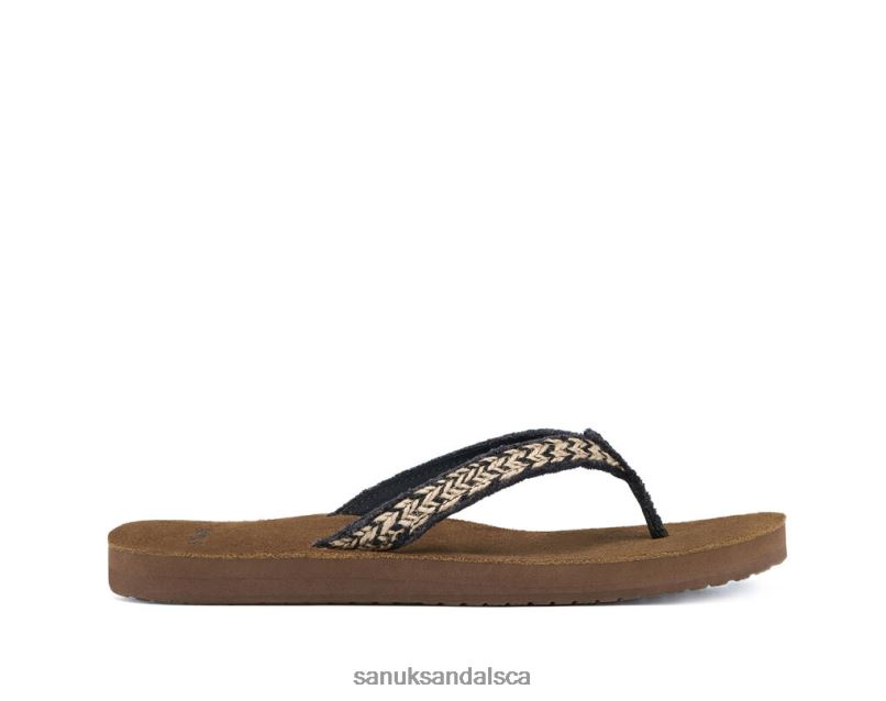 Sanuk V42F888 Black/Tan Fraidy Jute Black-Tan