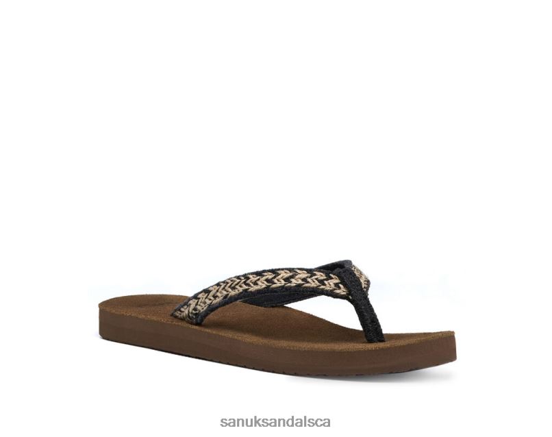 Sanuk V42F888 Black/Tan Fraidy Jute Black-Tan