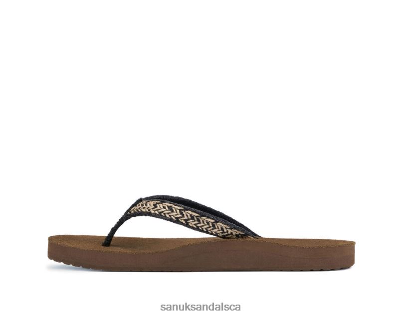 Sanuk V42F888 Black/Tan Fraidy Jute Black-Tan