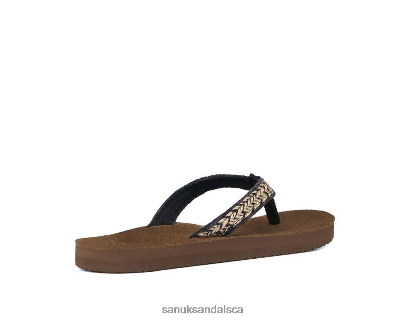Sanuk V42F888 Black/Tan Fraidy Jute Black-Tan