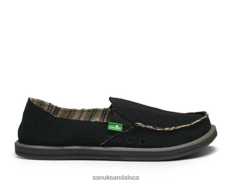 Sanuk V42F816 Black Donna Hemp