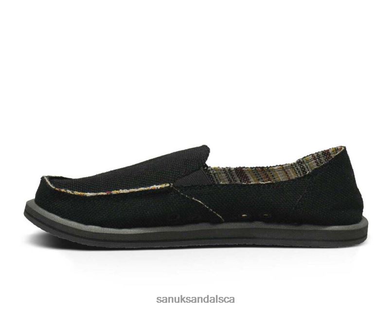 Sanuk V42F816 Black Donna Hemp
