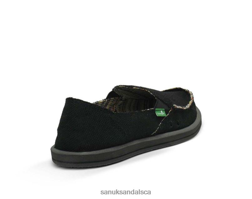 Sanuk V42F816 Black Donna Hemp