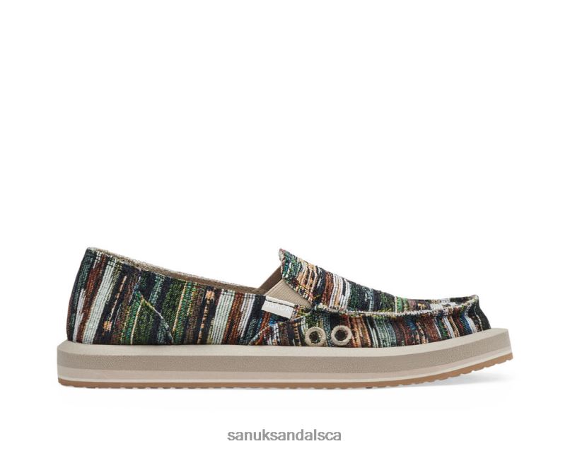 Sanuk V42F823 Black Multi Donna St Grandma's Couch