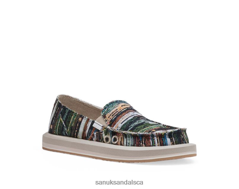 Sanuk V42F823 Black Multi Donna St Grandma's Couch