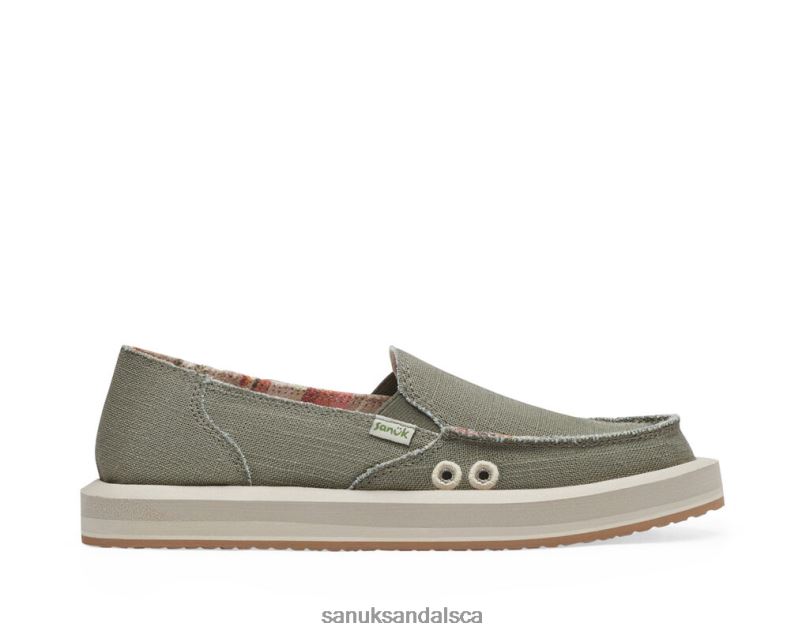 Sanuk V42F88 Smokey Olive Donna St Hemp