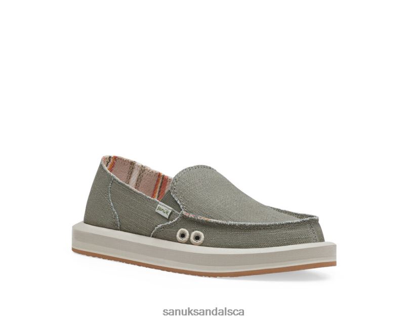 Sanuk V42F88 Smokey Olive Donna St Hemp