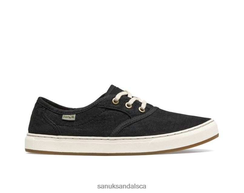 Sanuk V42F89 Washed Black Avery Lace Hemp
