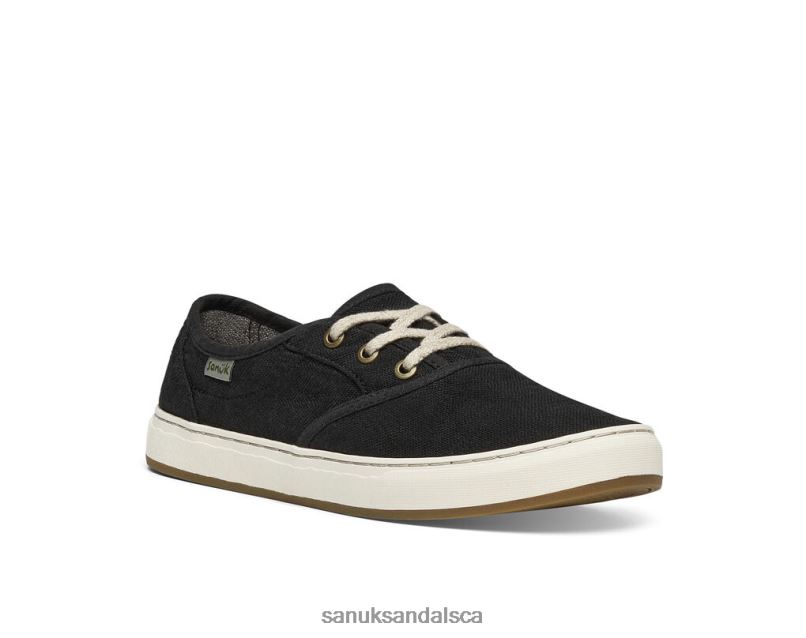Sanuk V42F89 Washed Black Avery Lace Hemp