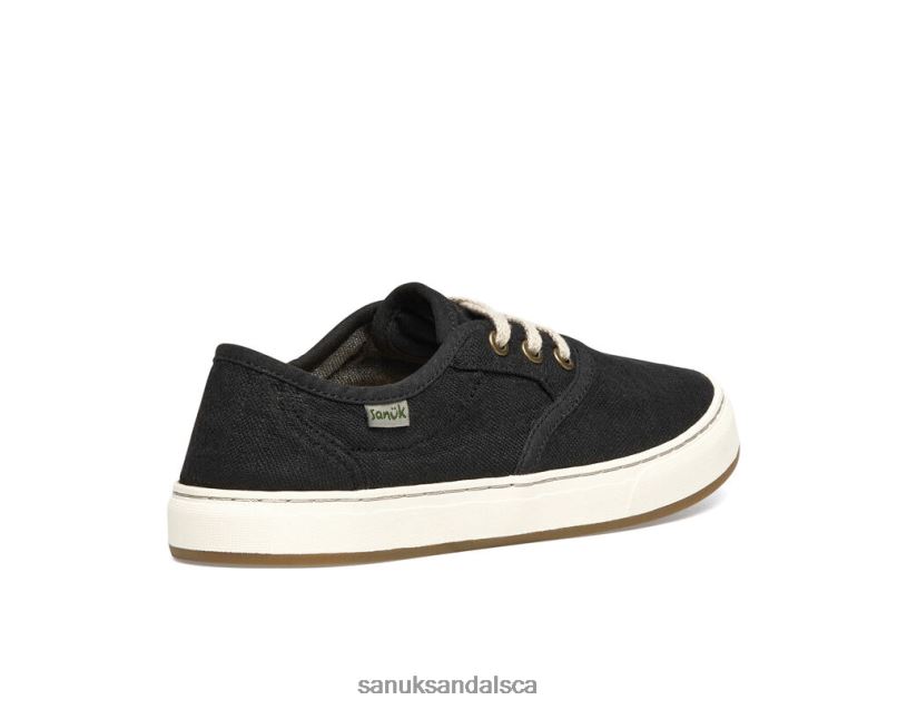 Sanuk V42F89 Washed Black Avery Lace Hemp