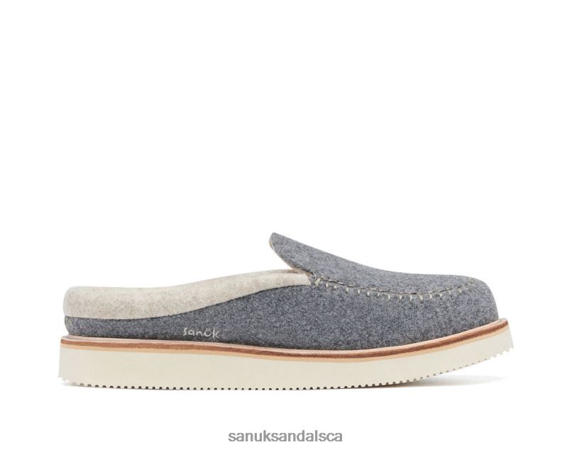 Sanuk V42F8108 Charcoal Cozy Vibe Slipper Sm Wool